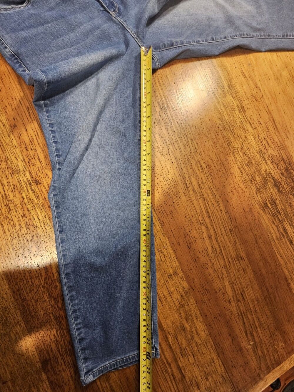 Talbots Crop Jeggings Size 12 Blue Stretch Denim High Rise Skinny Ankle EUC - Picture 5 of 7